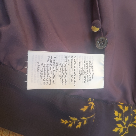 Madewell Wrap Top Blooming Oasis Plum 3/4 Sleeve Shirt Blouse Womens S - Picture 7 of 9